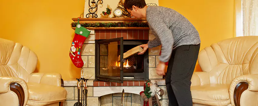 Rusted Metal Fireplace Restoration in Kernersville, North Carolina